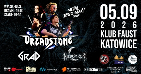METAL JEGO MAĆ! Koncert Dreadstone + Grad + Niedomrok